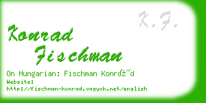 konrad fischman business card